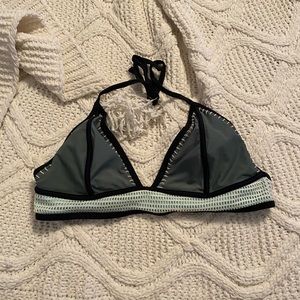 green & blue crochet bikini top!!!